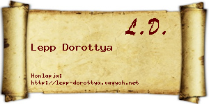 Lepp Dorottya névjegykártya